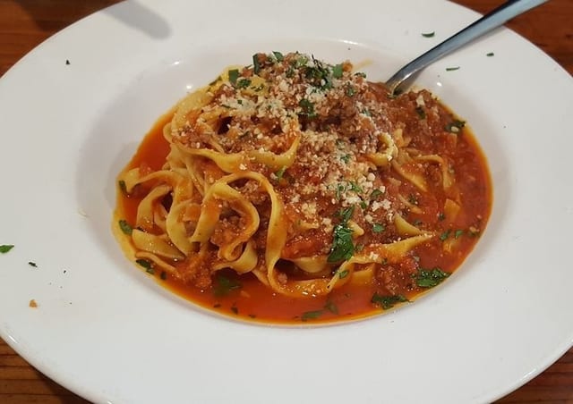 Tagliatelle Bolognese.